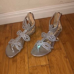 silver sandals